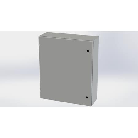 Saginaw Control & Engineering 1/4 Turn Latch Electrical Enclosures, 36 in H, 10 in D, 30 in W, NEMA 3R, 4, 12, 13, Carbon Steel SCE-36EL3010LP